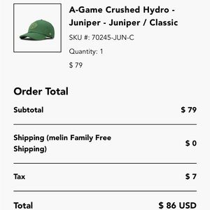 Melin A-game crushed hydro juniper classic adventure club green hat with bag